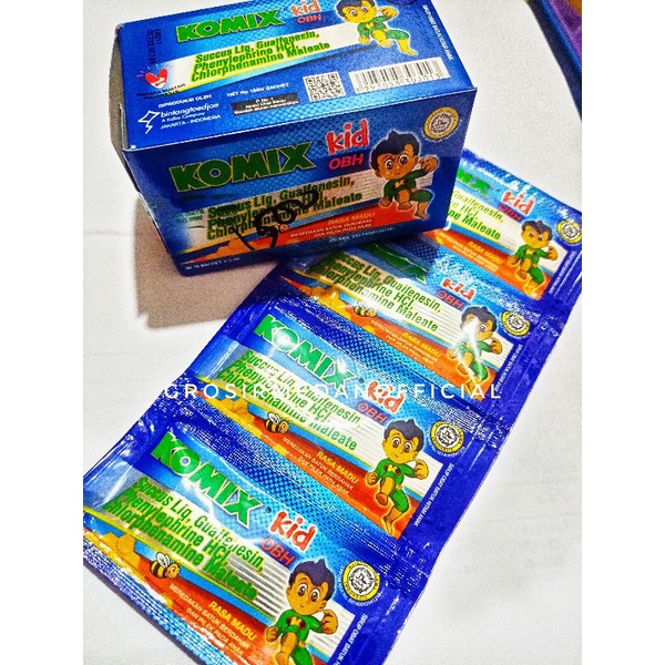 KOMIX KID OBH RASA MADU per box 10s - OBAT BATUK PILEK ANAK