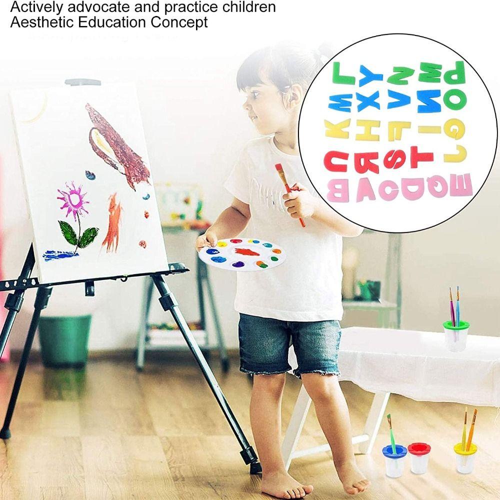 Lanfy Alfabet Grafiti Spons Tk Edukasi DIY Mainan Perlengkapan Seni Doodle Tools Anak Art Graffiti Seal