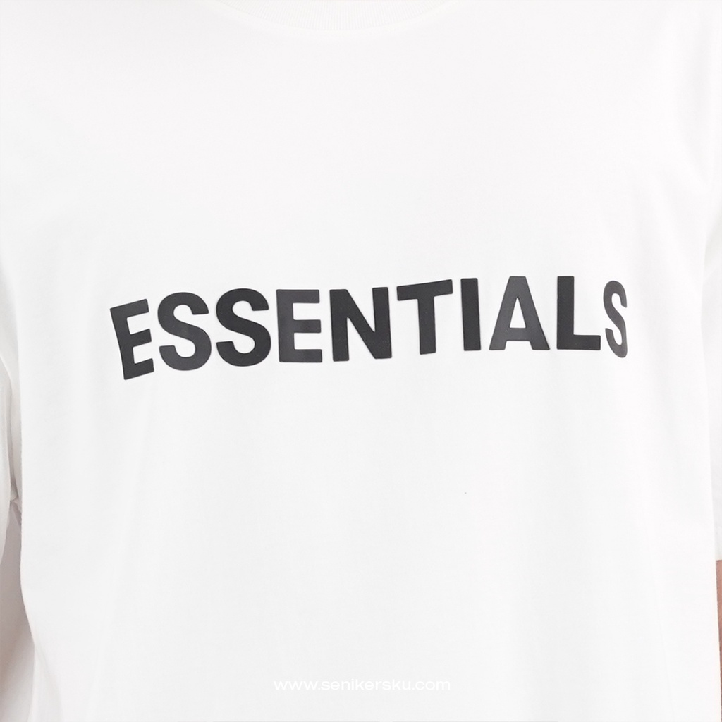 Essentials FOG Silicon Applique White Tee