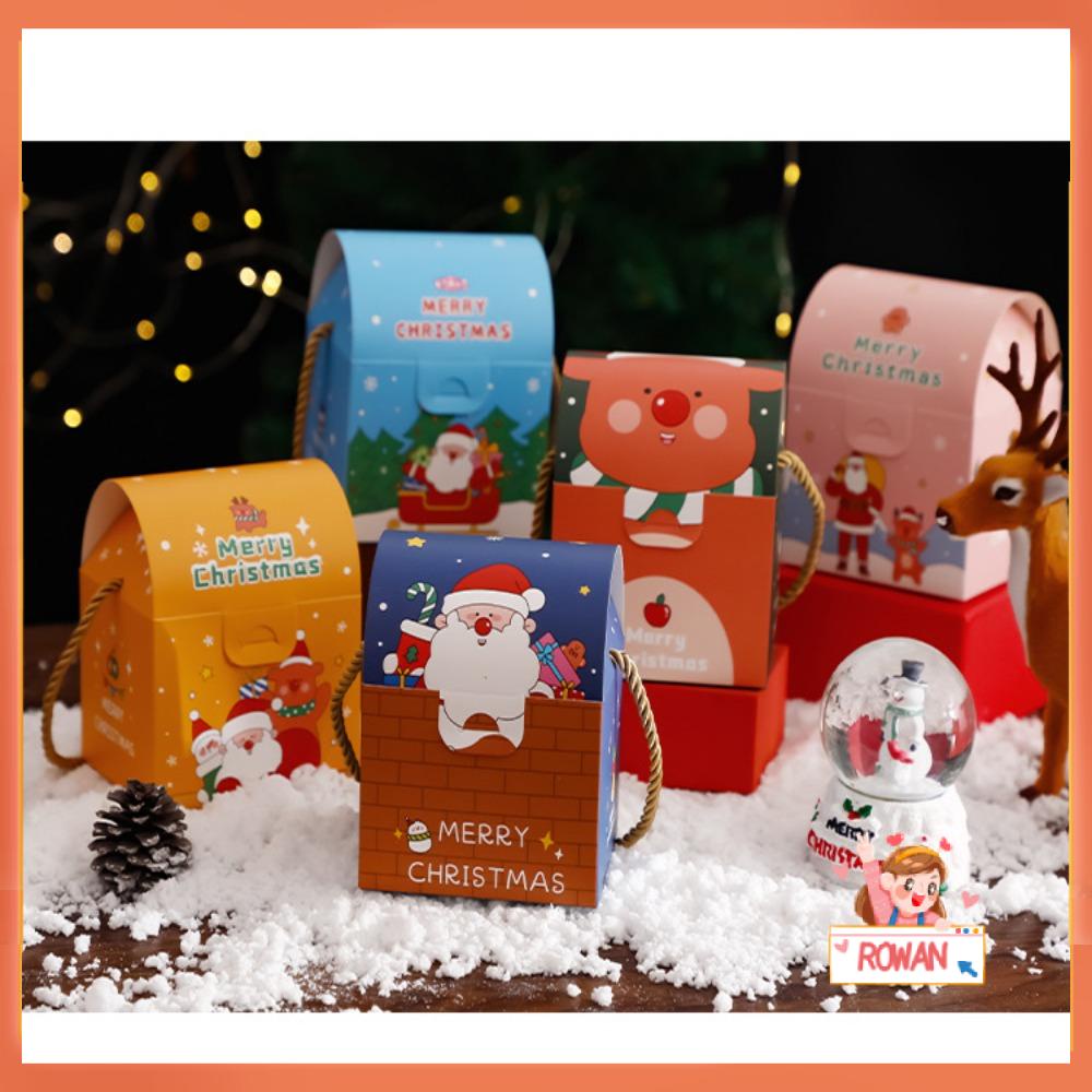 R-flower 6pcs Merry Christmas DIY Hadiah Liburan Besar Dekorasi Rumah Candy Box