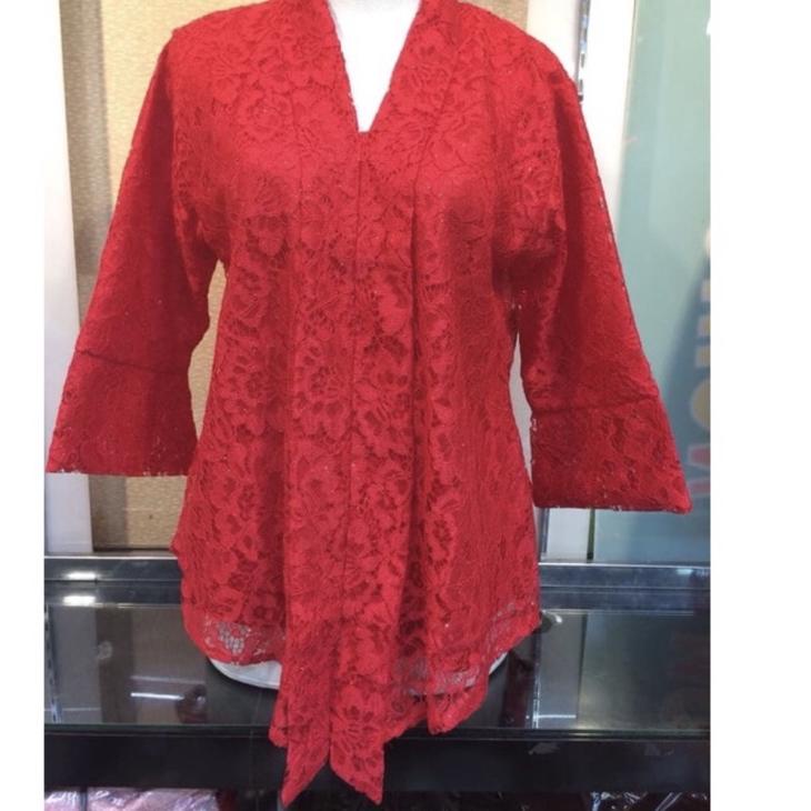 Sale Terbatas Atasan Kebaya Brukat  Atasan Kebaya Kartini  Atasan Kebaya Kutubaru polos floy Aneka W