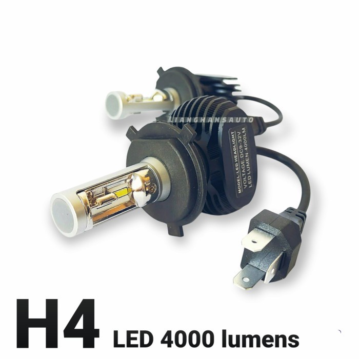 Bohlam Lampu Led Headlight Lampu Depan Mobil H4 4000 Lumens #Original