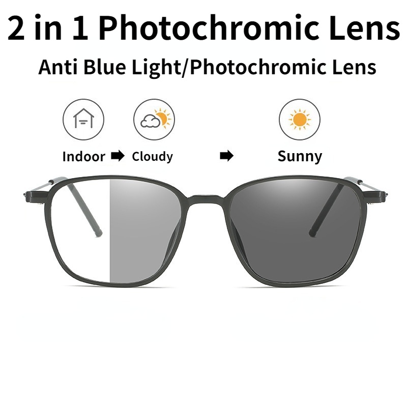 Kacamata Fashion Photochromic Anti Radiasi Untuk Wanita/Pria Kacamata Anti Blue Light