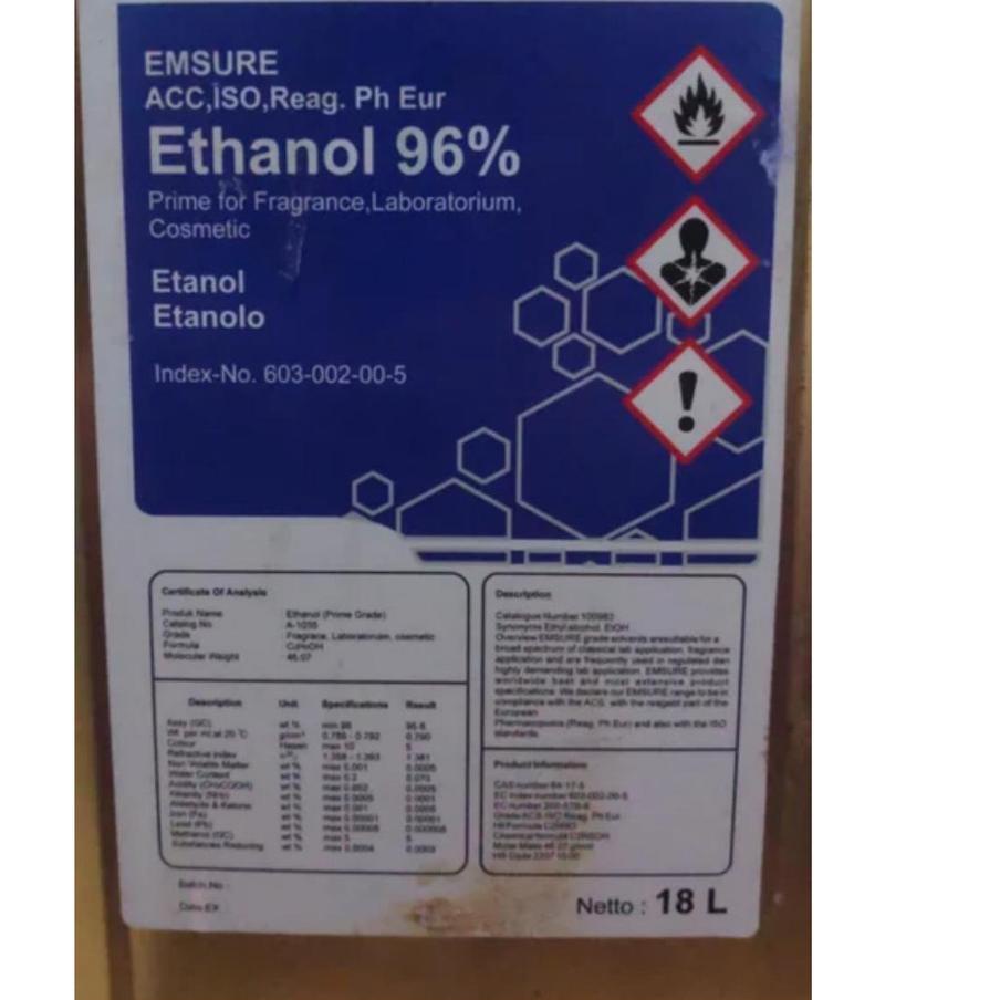 Hot Sale 경 ETHANOL 96. Campuran Bibit Parfum Spray . Kemasan 1 Liter