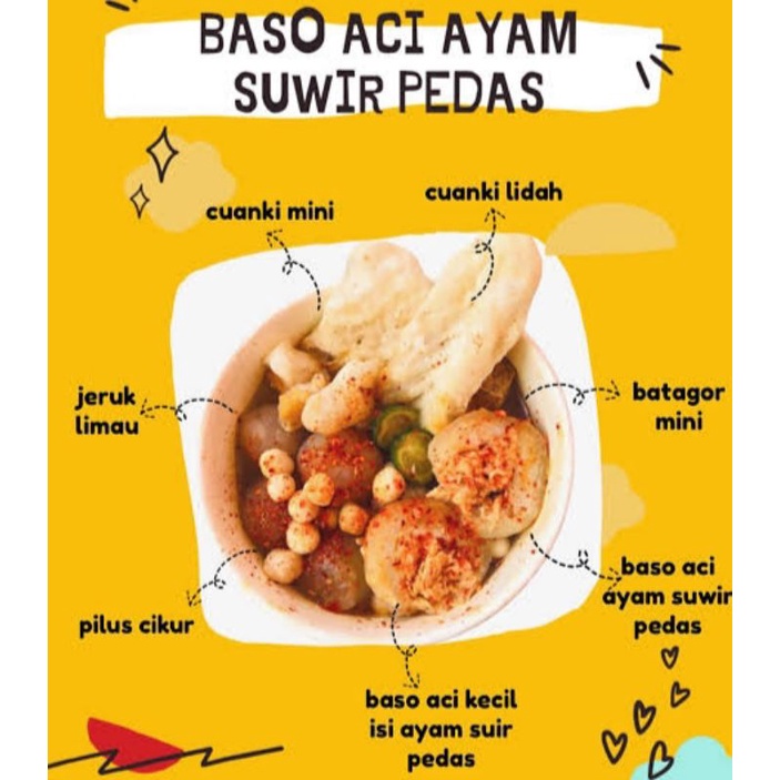 

baso aci ayam suir super pedes