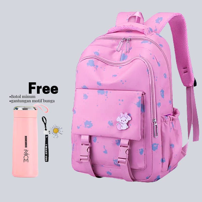 Tas Ransel Perempuan Polo Hiero Free Botol Minum 6927 Tas Wanita Import,Tas Wanita Style