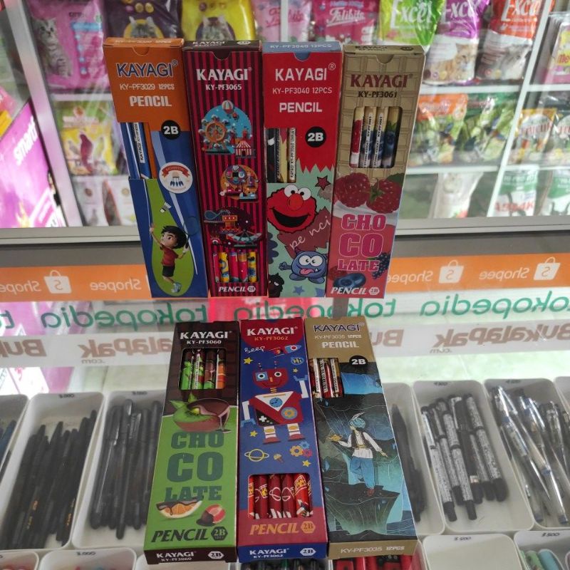 

Pensil 2B KAYAGI gambar kartun isi 12pcs