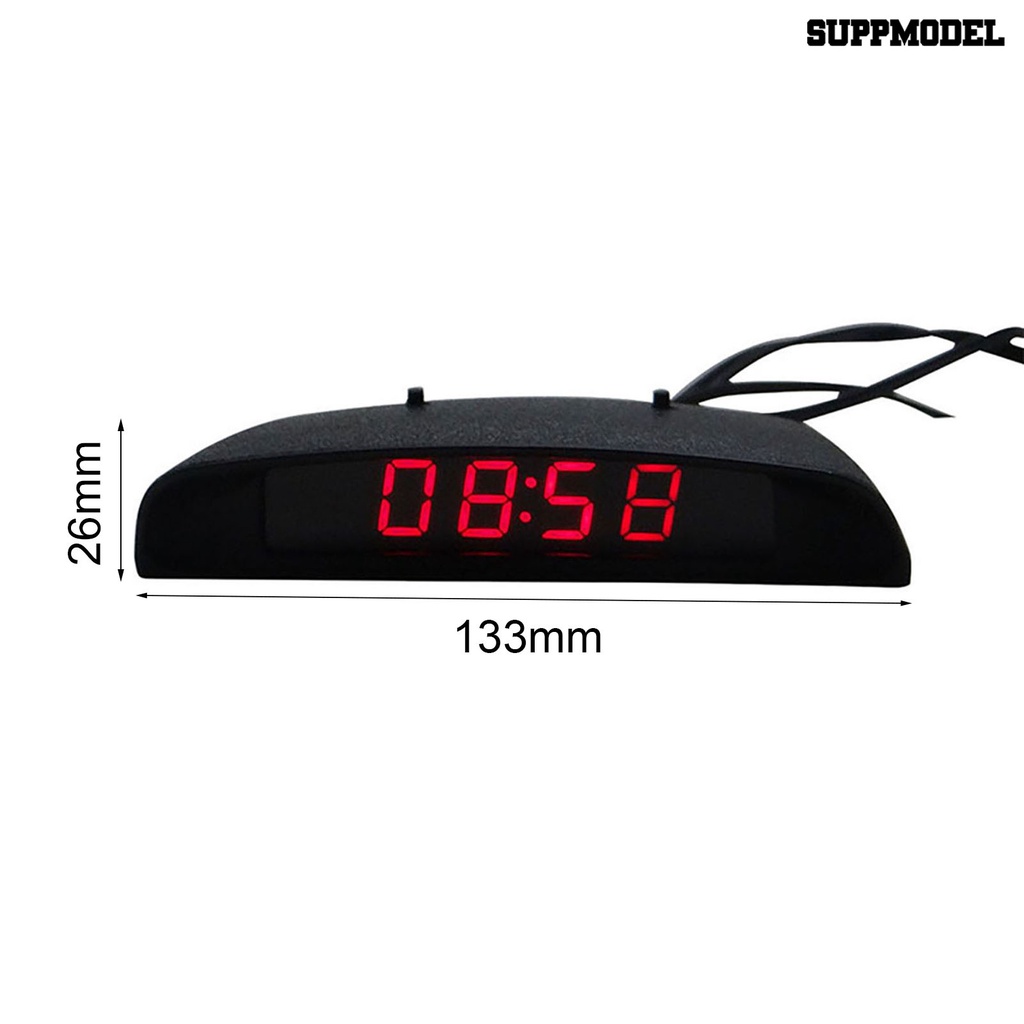 [Dekorasi] Jam Elektronik 3-in-1 Fungsi Shading Visor ABS Jam Elektronik LED Untuk Mobil