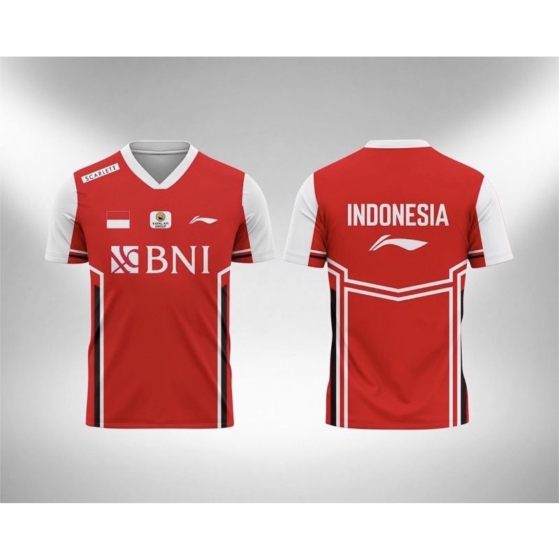 Kaos Jersey Badminton Indonesia 2022-2023 Grade KW