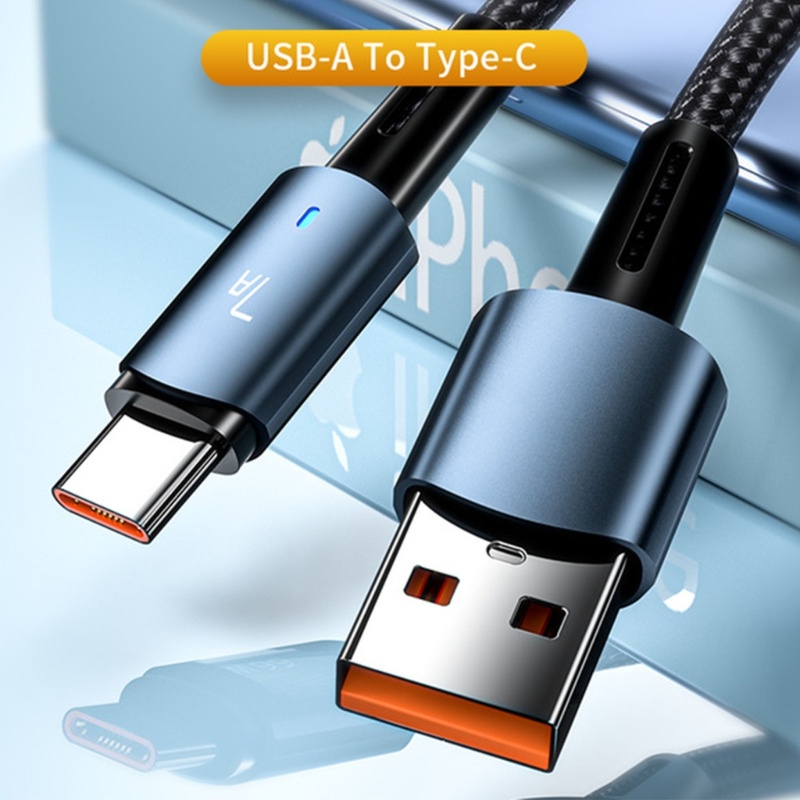 Zzz Upgraded USB-A to Type-C Fast Charger PD100W Kabel Pengisian Cepat Untuk Smartphone