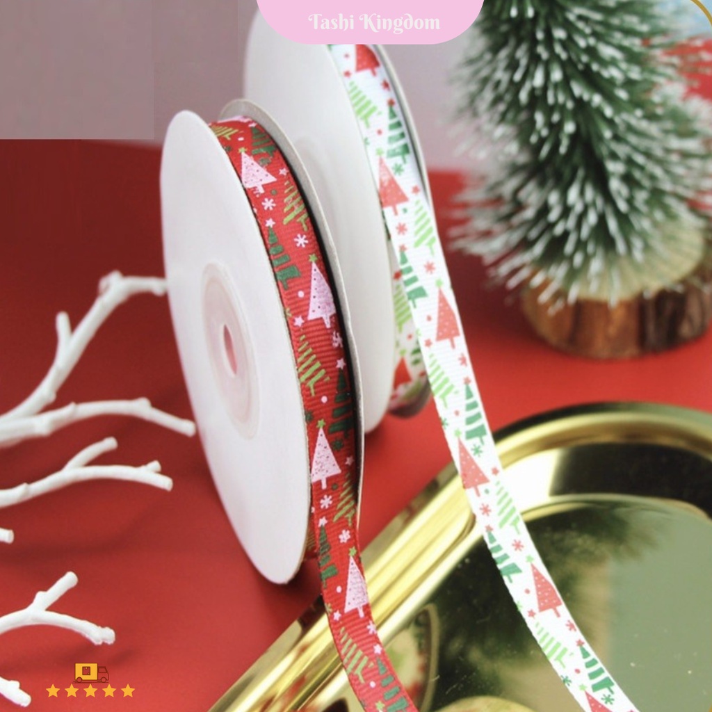 

PITA RIBBON NATAL / AKSESORIS KADO PITA / PITA NATAL 3 M , PITA KADO XMAS , HIASAN NATAL