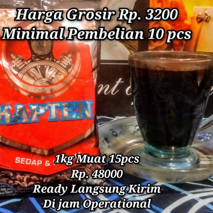 

(S-6-W✉) ❤RAYA❤ (ecer & grosir) Kopi Hitam Murni Cap Kapten 60g pasti dikirim