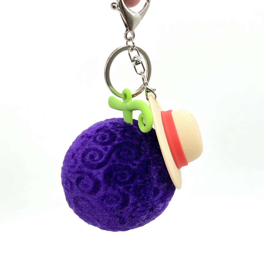 One Piece Devil Fruit Gomugomu Nut Plush Silicone Keychain Simulation Animation