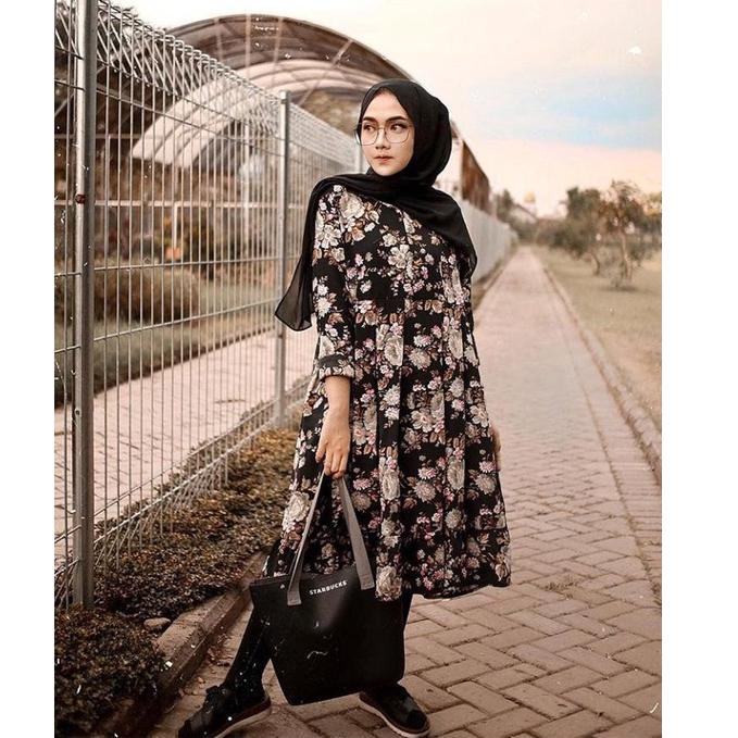 KIMMY TUNIK MOTIF BUNGA MONALISA SIZE JUMBO LD 120 CM DAN STANDAR OVERSIZED {SVC.11De22ᴳ}