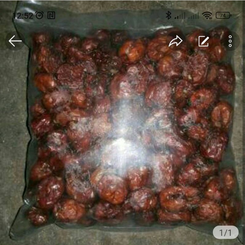 

1KG 1 KG 1000 G GR GRAM GRADE B ANGCO TANPA BIJI 无核红枣 WU HE HONG ZAO RED JUJUBE DATES