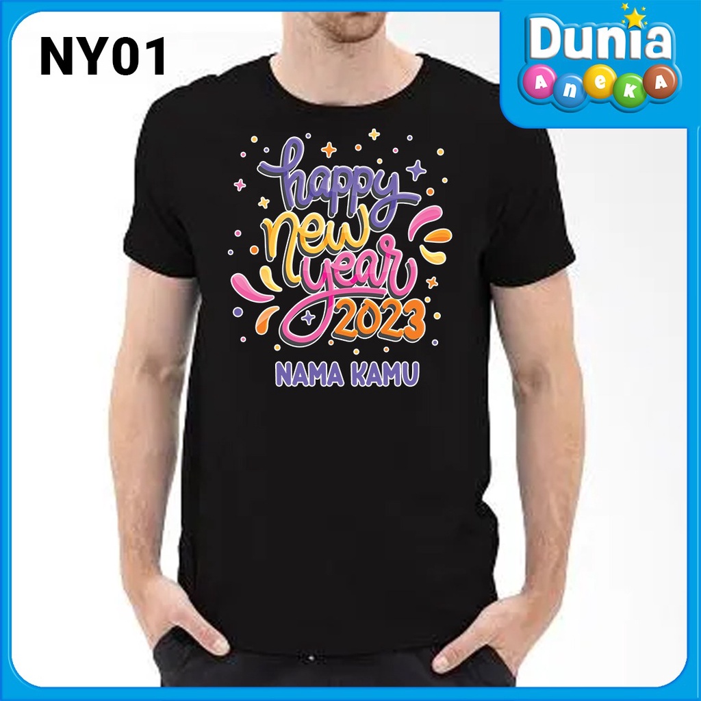 BAJU KAOS ANAK HAPPY NEW YEAR 2023 BANYAK MOTIF (FREE TULISAN NAMA )