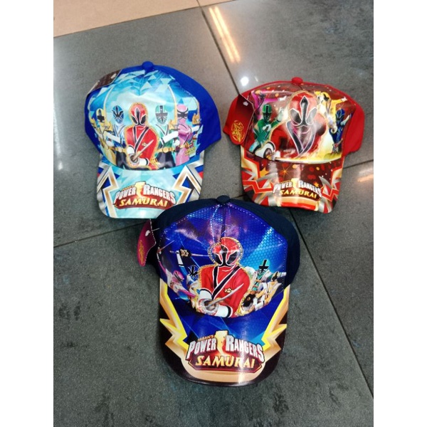 topi baseball anak powe rangers/topi baseball anak print bordir emas karakter kartun power rangers