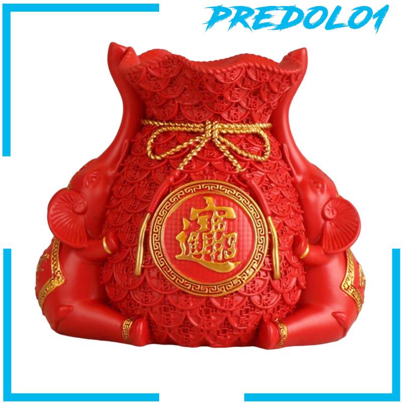 [Predolo1] Resin Berkat Cina Tas Patung Dekstop Ornamen Indah