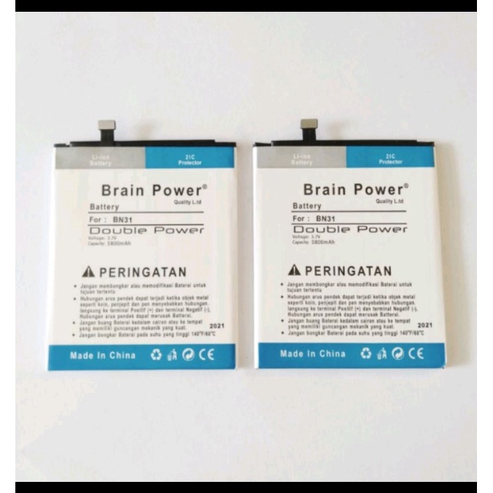 BATERAI BATERAY BATRE  XIAOMI REDMI NOTE 5A MI 5X MiA1 S2 MI5X MI A1 BN31 BN 31 BRAIN POWER MURAH