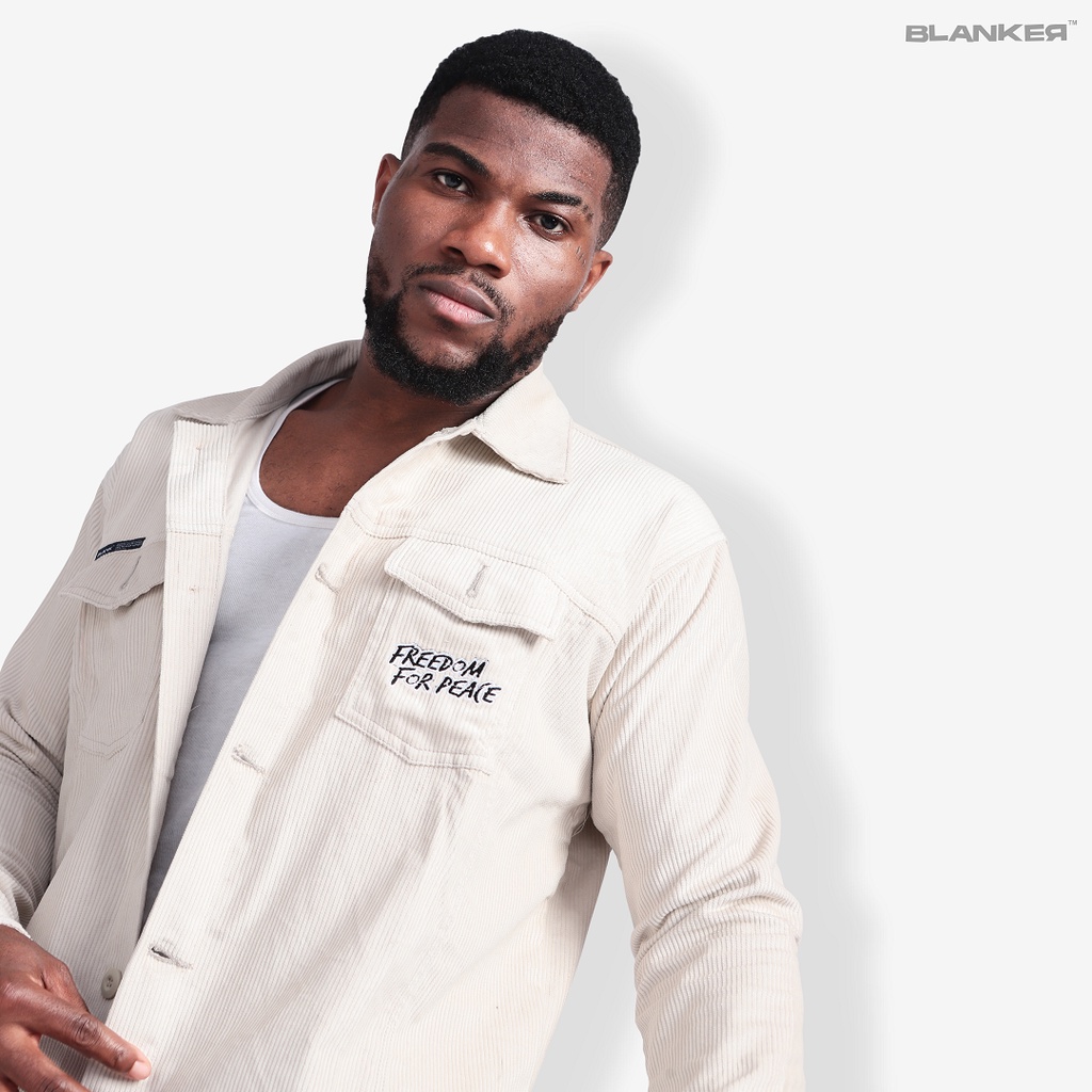Blanker Jacket Corduroy / Casual Edition / Cream / Bordir Logo / jaket kodorai