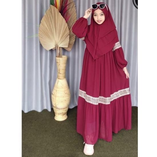 Terbaru Gamis anak ceruty babydoll/gamis renda/gamis /gamis anak-anak renda import
