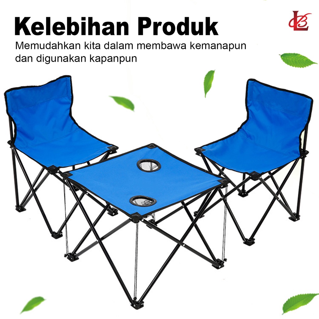 Meja Lipat Kursi Lipat Set Camping Outdoor Portable / Meja LIpat (ZHZY-1 / comforthomes ) Meja LIpat 1pcs Kursi 2pcs Lipat Set Outdoor Portable