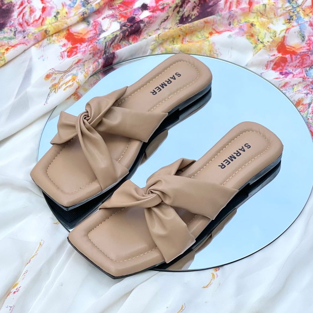 SARMER DAREEN FLAT NUDE - Sandal Wanita