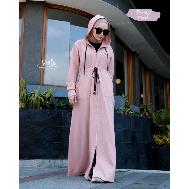 AZQILA HOODIE DRESS / GAMIS HOODIE / DRESS HOODIE / HOODIE MUSLIMAH /FASHION WANITA