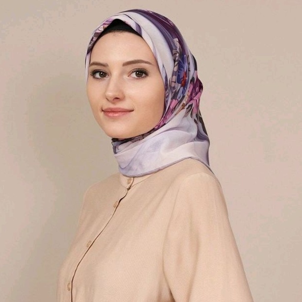 Picasso El Dikişli Şifon Premium Series NVAR98 | Hijab Segiempat Turki ORI