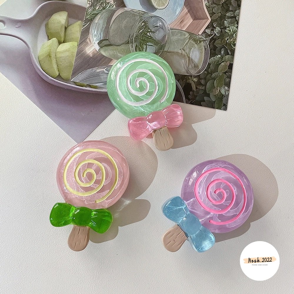 Ring Scalable Phone Stand Holder Candy Lollipop Bracket Phone Grip Universal Kartun Lucu Korea Holder Untuk Semua Case Telepon