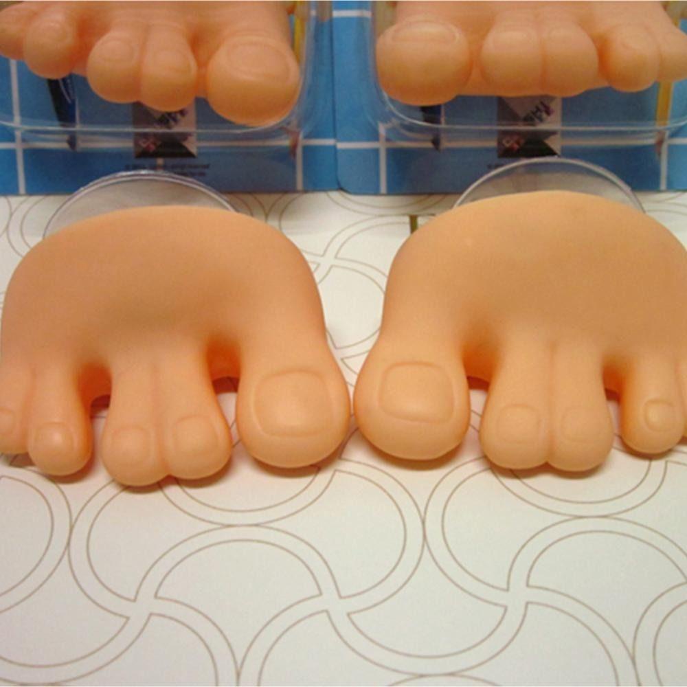 Solighter 1/2pcs Toes Suction Holder Lucu Dengan Sucke Home Dengan Suction Cup Toe Bentuk Kaki Holder