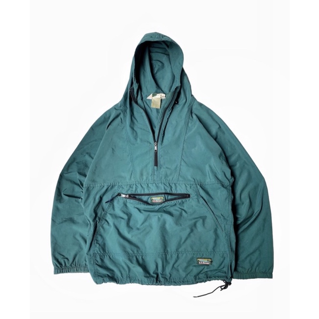 Vintage LL Bean Cagoule Jacket Packable Green .