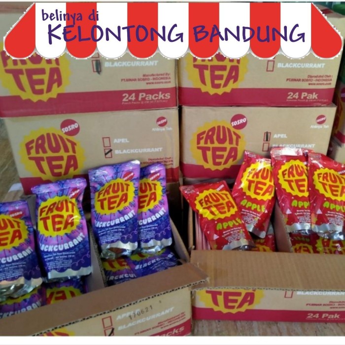 

Fruit Tea Blackcurant Apple Apel Pouch 230 ml Fruitea 230ml dus karton - Apel