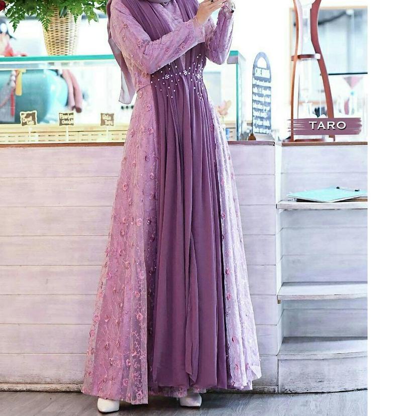 limited STOCKSandrina Brukat Tile / gamis brukat / gamis brukat terbaru / gamis brukat terbaru 2022 