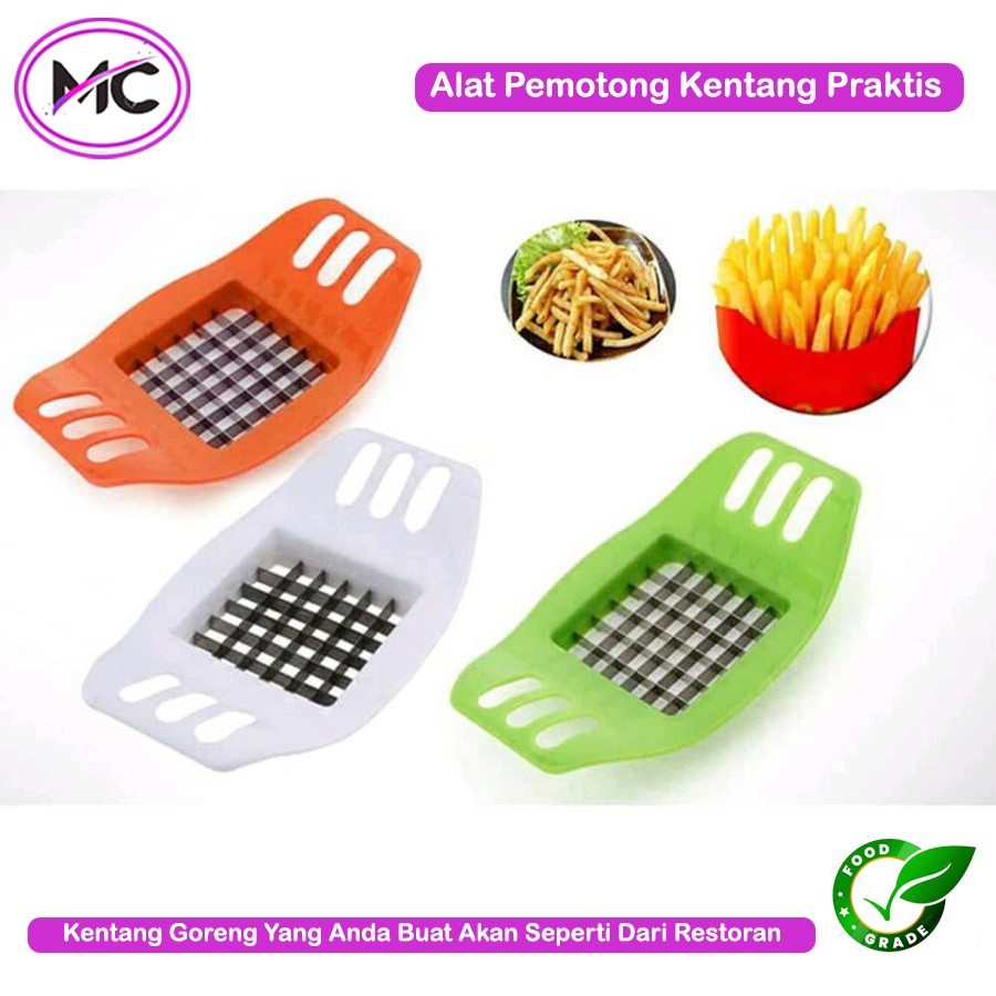 Alat Pemotong Kentang Goreng Stik Pisau Pemotong Kentang Stick Stainless Potato Slicer Alat Pemotong Buah Dan Sayur Serbaguna Praktis