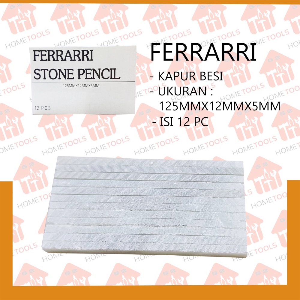 

Kapur Besi Ferarri 125MMX12MMX5MM Stone Pencil Besi