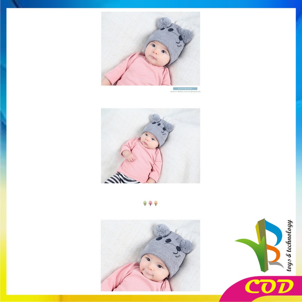 RB-P17-25 Topi Kupluk Anak Karakter Kucing | Bear / Topi Rajut Bayi Korea / Topi Anak Laki &amp; Perempu