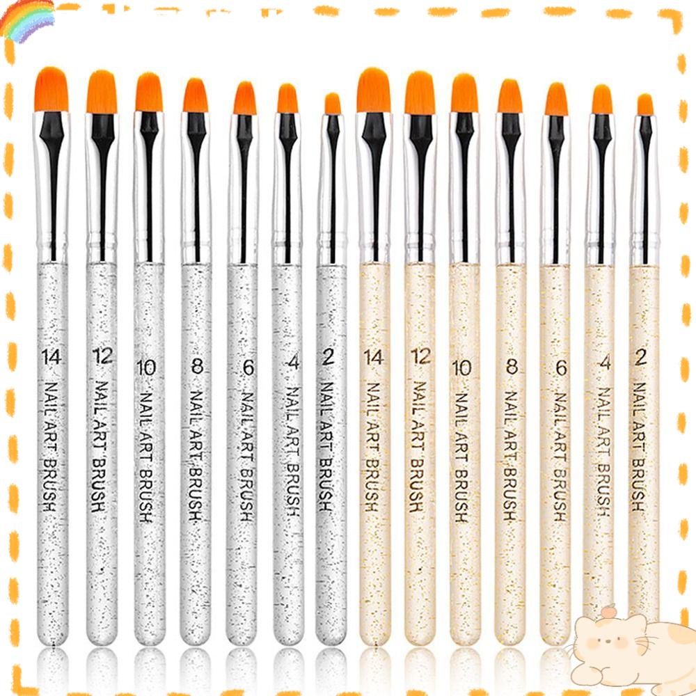 Solighter 7Pcs Brush Pen Kuku New UV Gel Brush Drawing Pen Pena Fototerapi