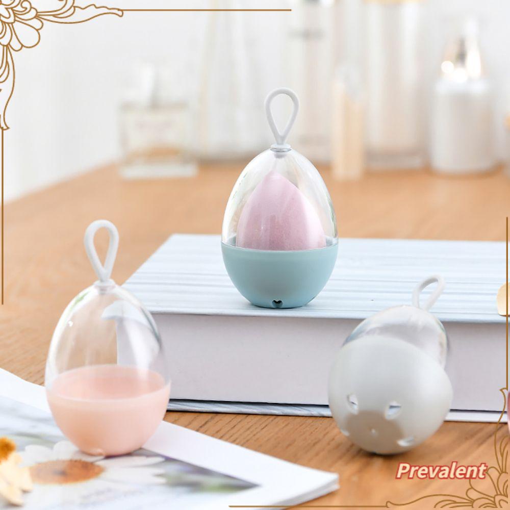 Preva Powder Puff Drying Holder Portable Mudah Dibawa Anti Jamur Aksesoris Makeup Bentuk Telur Kotak Display Tempat Penyimpanan