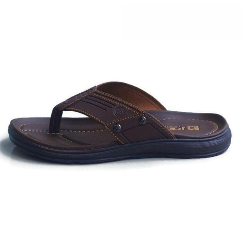 ㄳ Sandal Pria Kulit Asli Original Sendal Cowok Casual Fladeo Dewasa Jepit Laki Laki Outdoor Keren TE