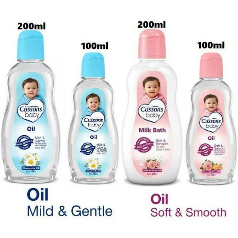 CUSSON BABY OIL 100ML PELEMBABKULIT BAYI PEMUTIH KULIT BAYI PELINDUNG KULIT BAYI CUSSONS BABY OIL