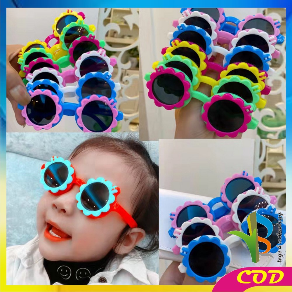 RB-C675 Kacamata Anak Motif Bunga Buka Tutup Korean Style / Kaca Mata Fashion Lucu Anak Cute Sunglasses Flower Kids Import