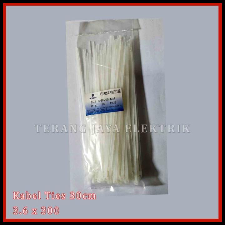 

Kabel Tie /Kabel Tis /Cable Tie / Pengikat Kabel 30Cm 3,6 X 300 Putih