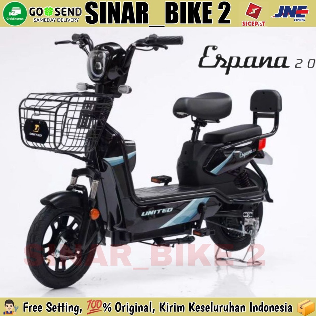 Sepeda Motor Listrik UNITED SALVADOR SE 500 Watt &amp; UNITED ESPANA 2.0 Electric E Bike 350 Watt