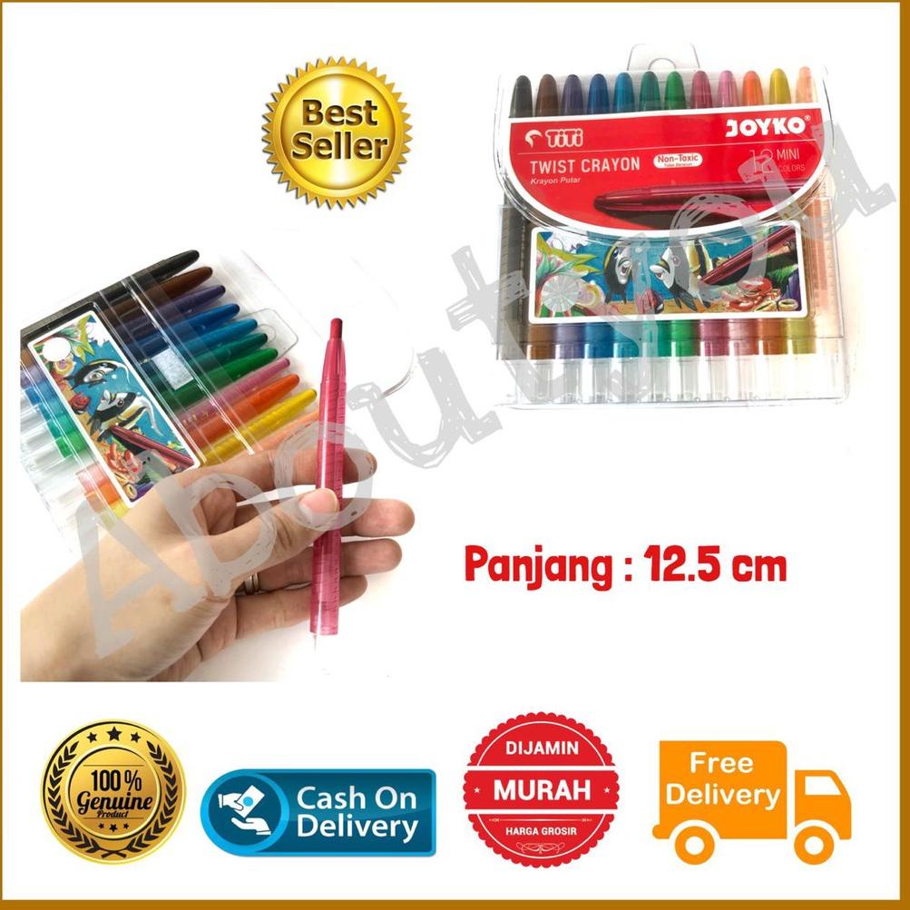 

[PRODUK T0F0P] Krayon PUTAR Crayon oil pastel TITI mini set 12 warna premium E0J