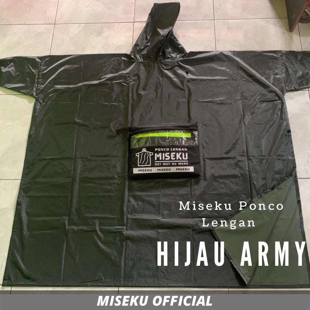 RAINCOAT, JAS HUJAN PONCO LENGAN KELELAWAR DEWASA PRIA WANITA By MISEKU Product Original