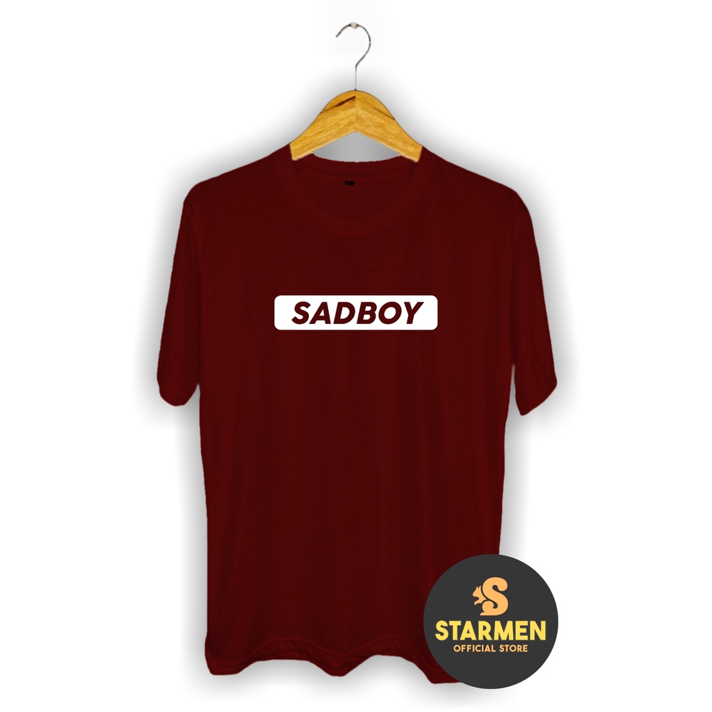 Kaos Distro Pria T-Shirt Motif Kata Kata SADBOY