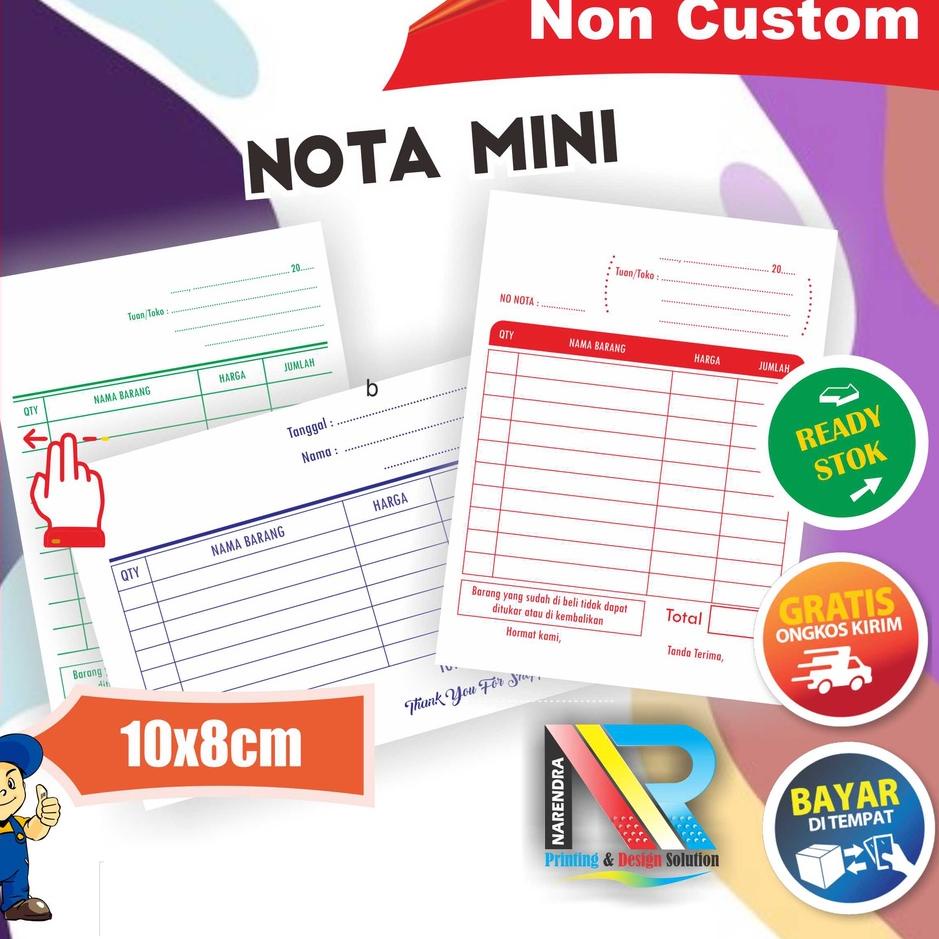 

(Z4)7✔) Nota Kontan Ukuran Mini Grosir dan Eceran 2 ply Rangkap pasti dikirim