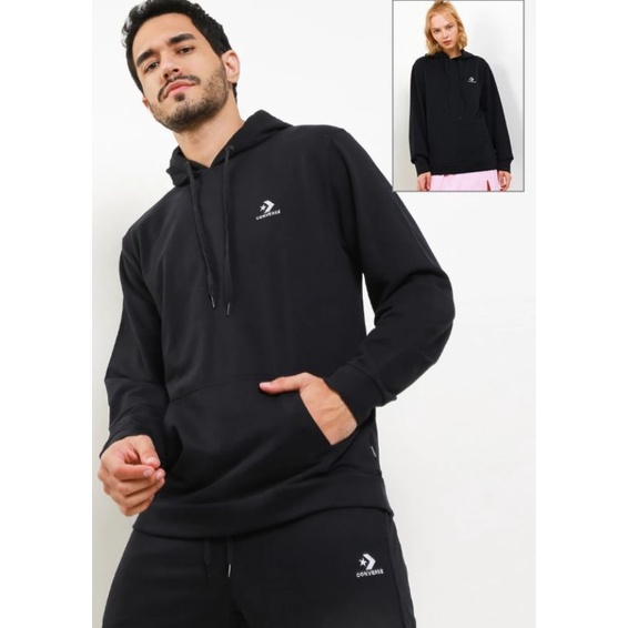 Jaket Hoodie Converse Star Chevron Emb Logo Bordir Black Original Resmi Murah