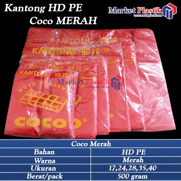 Kantong Plastik HD PE Coco Merah